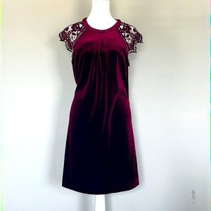 "She + Sky" Velvet Baby Doll Dress